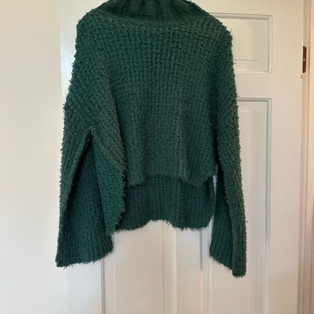 Free People Forest Green Cowl Neck Sweater